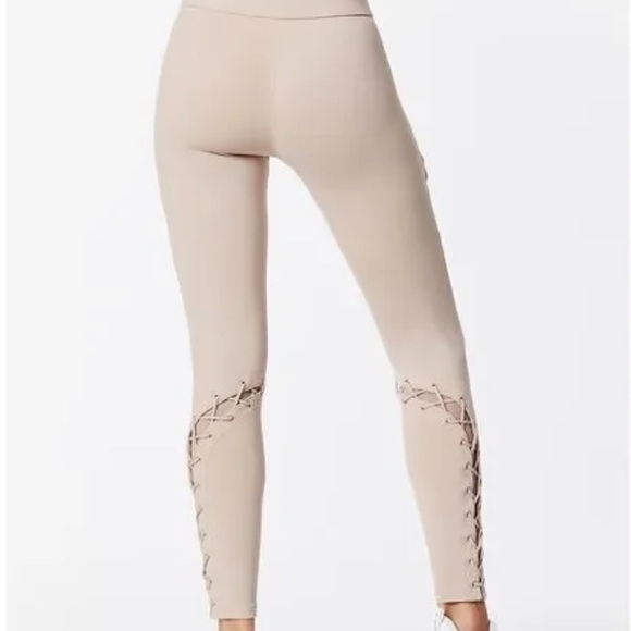 Carbon38 tan lace up leggings M - Picture 3 of 6